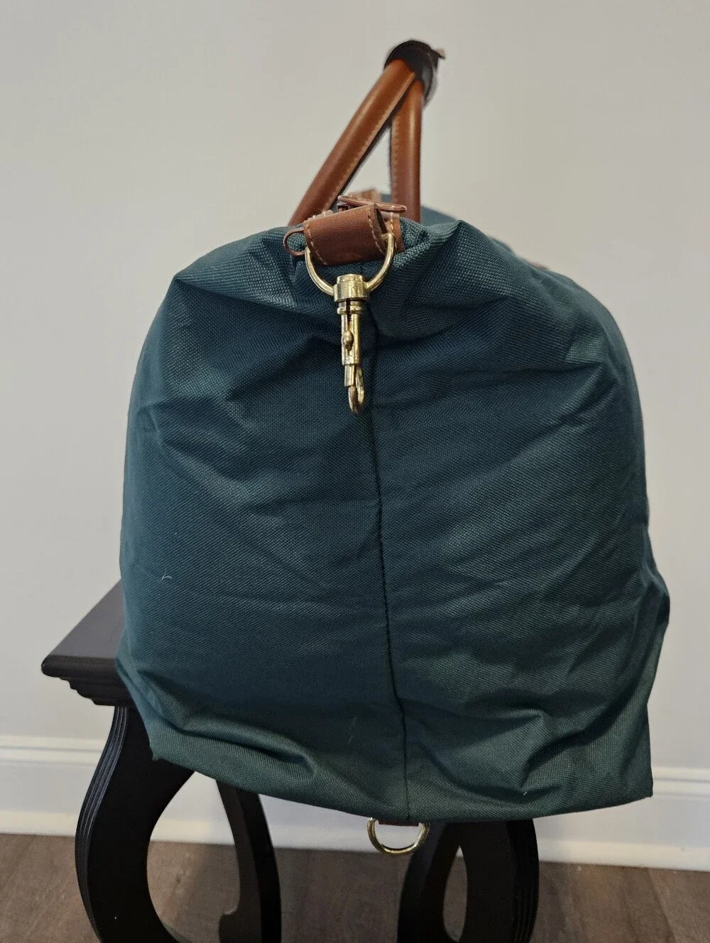 Ralph Lauren Fragrances Duffle Canvas/Faux Leather Travel Weekender Bag Green